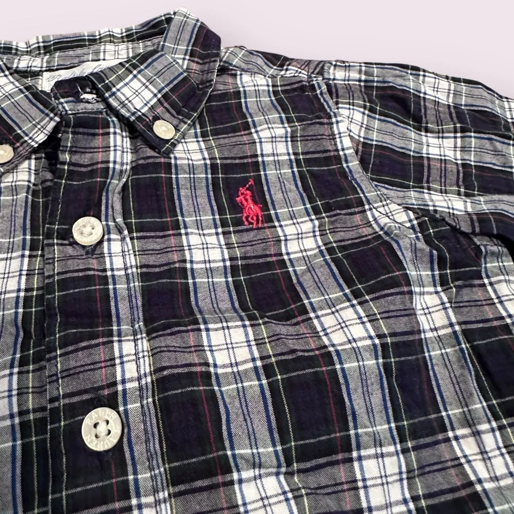 Baby Ralph Lauren Plaid Button-Up Shirt Size 6 Months